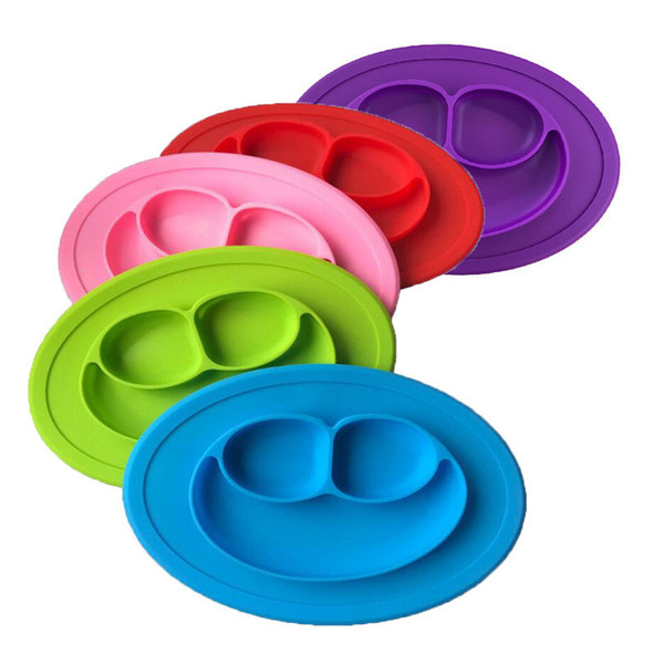 Baby Silicone Bowls Food Grade Silicone Non slip anti throw Cute Bowl for Baby One-piece Dish Dining Mat K84