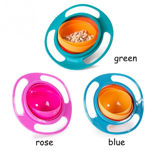 Gyro bowl Infant Baby Solid Feeding Bowl Dishes Boy Girl Spill Proof Universal Rotate Technology Dinner Plate Baby Accessories