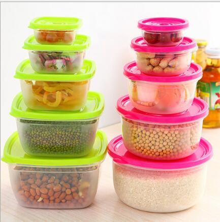 Sealed crisper box plastic refrigerator Lunch box Used storage boxes Bubble rainbow noodle bowl Transparent storage box Friendly Food CLS17