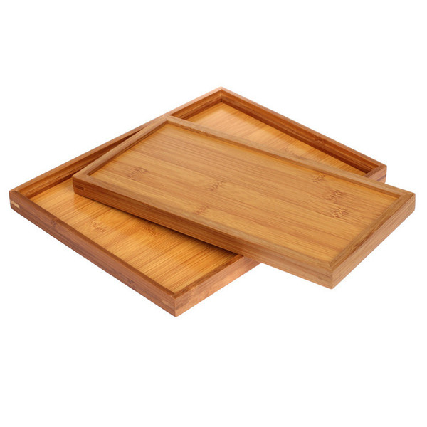 Bamboo Serving Tray Decorative Rectangular Ottoman Tray Serve for Food Coffee or Tea Hot Sale Dishes & Plates