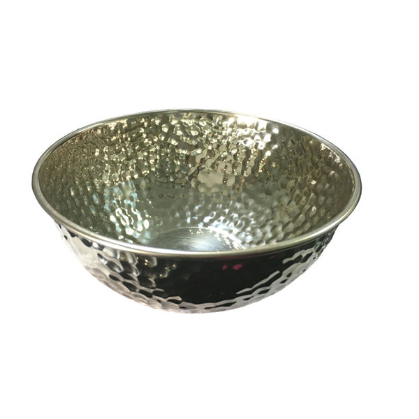 wholesale Stainless Steel Oversize Bowl Salad Rice Ware Food Container Irregularity Big Soup Bowl Dinnerware Tableware