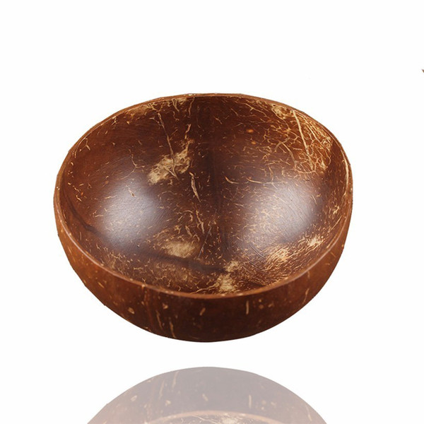 Natureal Coconut Bowl Eco Friendly Soup Salad Noodle Rice Bowl Creative Wooden Fruit Bowls Handicraft Art Work Decoration