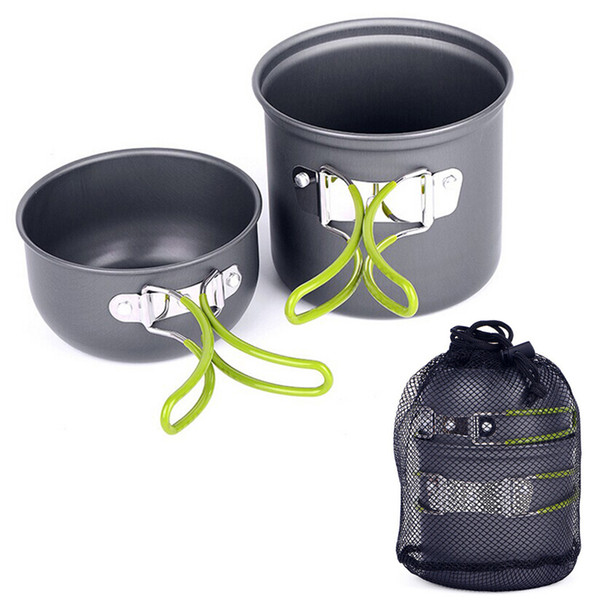 DS-101 Cooking Set Cookware Outdoor Pan Out of Doors Camping Hiking Backpacking Cooking Picnic Bowl Pot