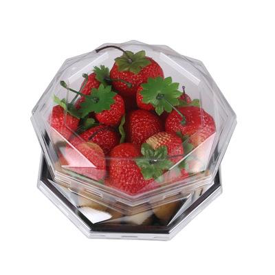 High quality plastic PET boxes small octagonal box fit for vegetables stores fresh fruit covered octagonal peanuts box