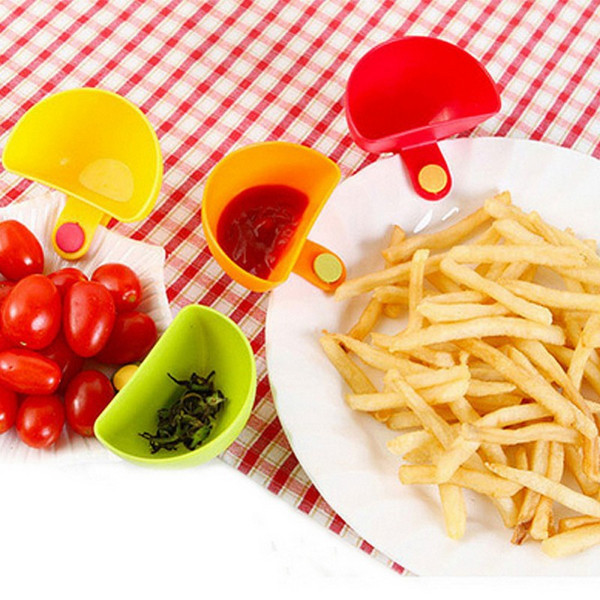 Kitchen Seasoning Dish Clip Tomato Sauce Salt Vinegar Flavor Spices Clips Sauce Creative Bowl Kit Tools