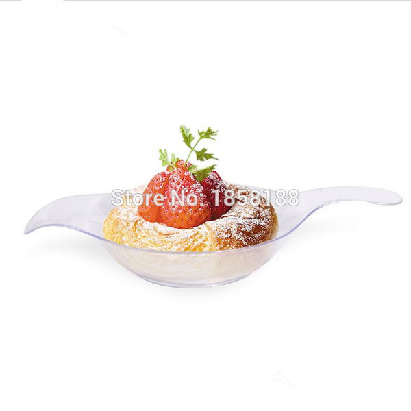 96pcs/lot 1.5oz Disposable Hard Plastic Mini Small Dish 45ml Dessert Plastic Cake Dish Mini Cake Plate For Festival Wedding