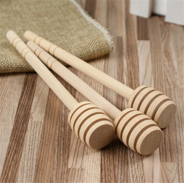 Mini Wooden Honey Stick Honey Dipper Party Supply Wood spoon for Honey Dippers Jar Long Handle Spoon Stick 4839