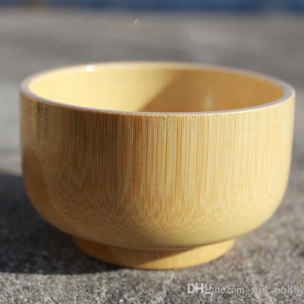 free shipping facChildren's tableware baby bowl bamboo bowl natural qualities of wood without paint small wooden bowl soup bowl Korean offer