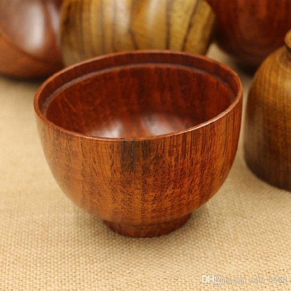 Free shipping original Japanese lacquer bowls adult children baby safety wood bowl soup bowl against hot jujube wood