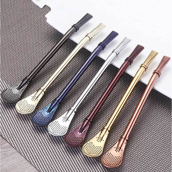 Doatry Creative Stainless Steel Hot Drinking Straw Filter Handmade Yerba Mate Tea Bombilla Gourd Washable Practiacl Tea Tool C18112301