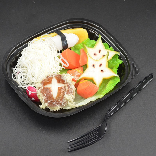 Disposable Lunch Box Dust Proof Plastic Salad Bento Boxes Creative Portable Square Lunchbox Facoory Direct Sale 0 6zq B R