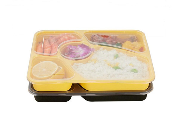 Free shipment Food grade PP material take away food packing boxes high quality disposable bento box for restaurant