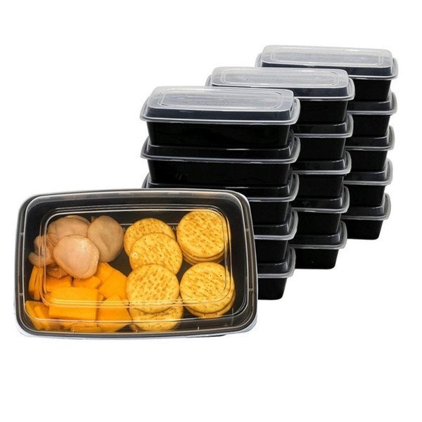 150pcs/lot American Style Disposable Food Storage Containers Safe Healthy Food Storage Box Microwave Convenient Lunch Box