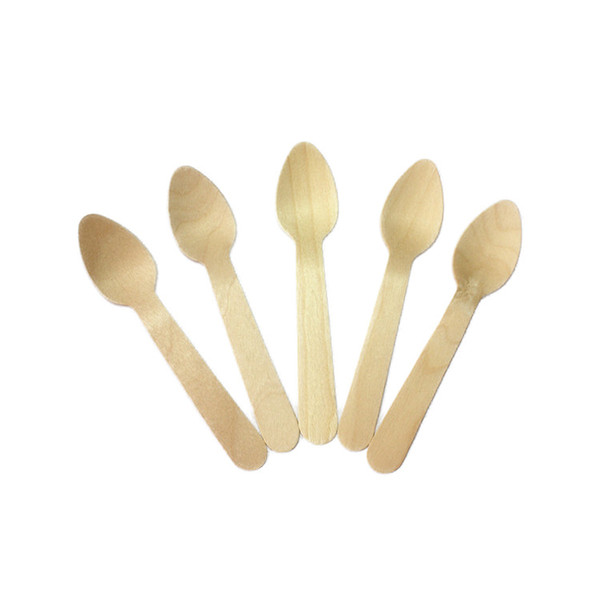 11cm Long Eco-friendly Disposable Wooden Spoon easy to decompose one time