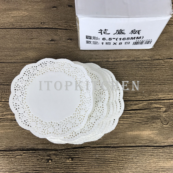 2 packets(140 Pcs*2 )6.5inch 165mm White Round Lace Paper Doilies Doyleys,Vintage Coasters Placemat Craft Wedding Christmas Table Decoration