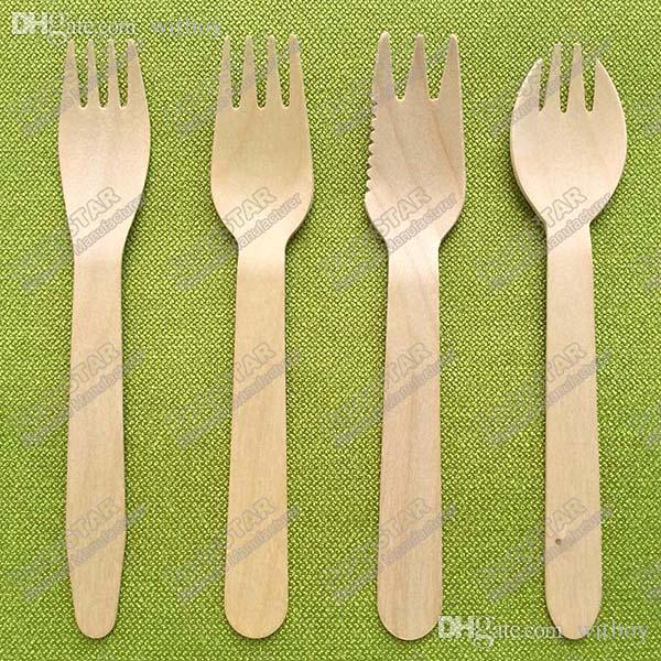 18300#, The 6-inch 14cm wooden fork can biodegrade the disposable wooden steak fork to make a custom logo