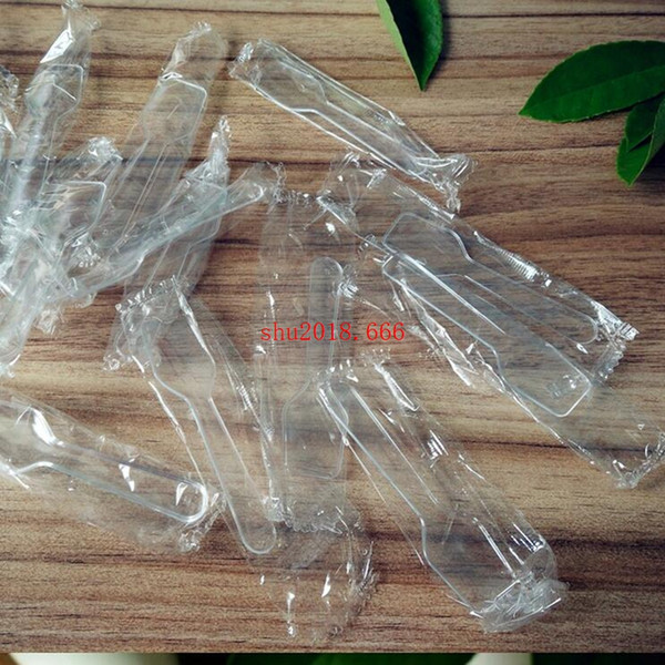 Small! 4500 Pieces 7.5cm Wrapped Disposable Spoons Plastic Spoon Pudding Ice Cream Cake Biscuits Spoons Gelato Yogur