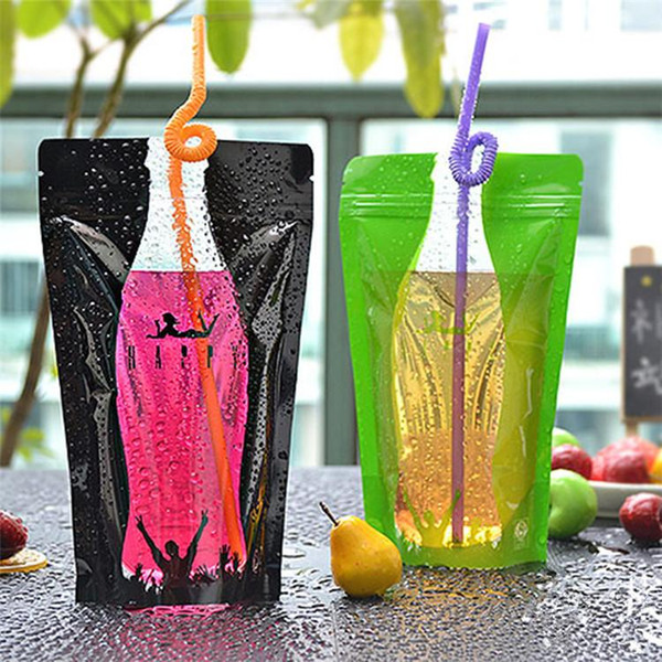 Transparent Self-sealed Delivery Plastic Beverage Bag Milk Coffee Container Drink bag Food Storage Juice bag T3I0372