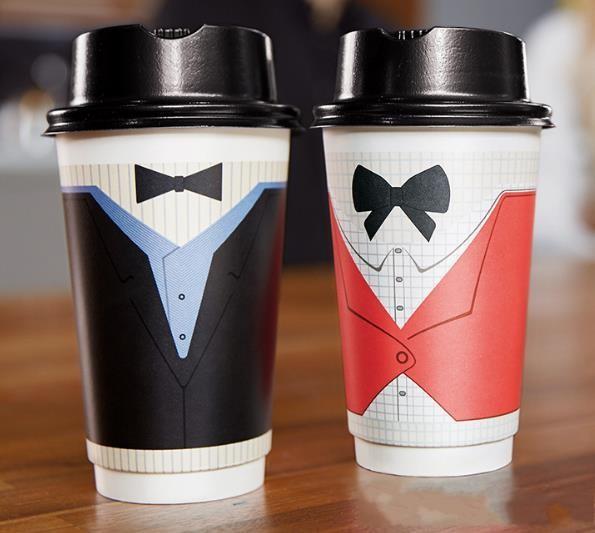 Best Disposable Coffee Cups to Go - Premium Hot Paper Cup With Lids 13 Oz gentleman coffee cups