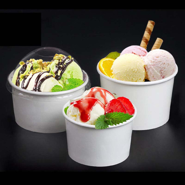 White Paper Cup Disposable Cups Ice Porridge Cream Bowl Without Cover For Sale Free Shipping No Peculiar Smell