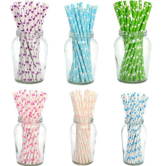 5000pcs / creative fashion home green color disposable straw dessert Taiwan decorative props straw creative party paper straw