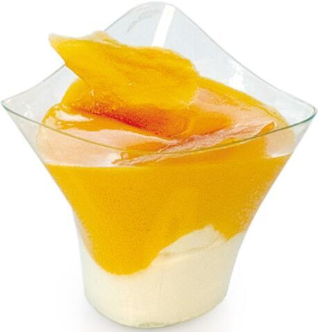 Promotion - Party Suppliers, Disposable Plastic Tableware, 70*65mm/60ml Mini Twisted Dessert Cup, 24/Pack