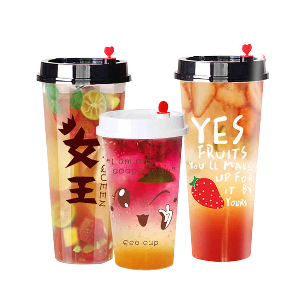 Transparent plastic disposable cup transparent PET cup for smoothie, tea, iced coffee, freshly squeezed juice, party cup mx5092