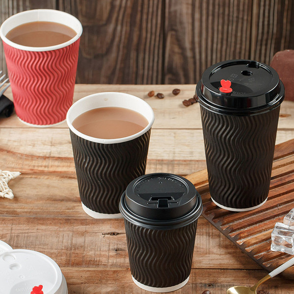 Hot Drink Cup Best Selling Sizes Cheap Custom Printed Double Wall Insulated Hand Protect Hot Disposable Paper Coffee Cup With Lids