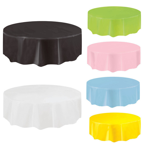 Round Plastic Table Cloth Birthday Party Decoration Kids Baby Shower Decoration Supplies Party Disposable Tablecloth