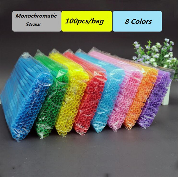 Newest Color straws creative art plastic straws one-time bending juice drinks long straws manual diy weaving production I213