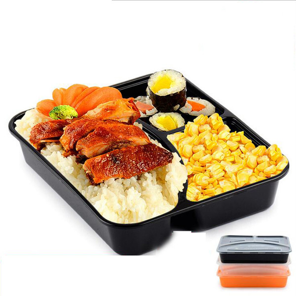 Disposable Meal Prep Box With Lid 3 Compartments Meal Prep Containers Durable Food Storage Container Microwavable Lunch Box 850ML