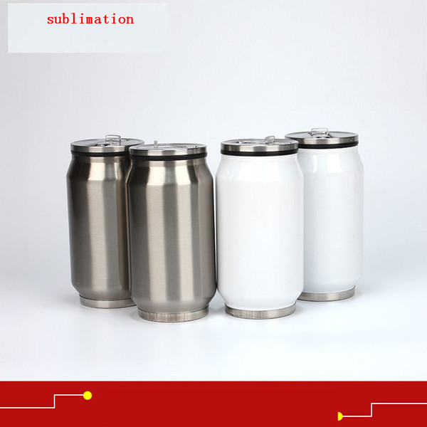 stainless steel vacuum water cups for sublimation thermal transfer printing diy personalized customized vacuum cup can thermal insulation