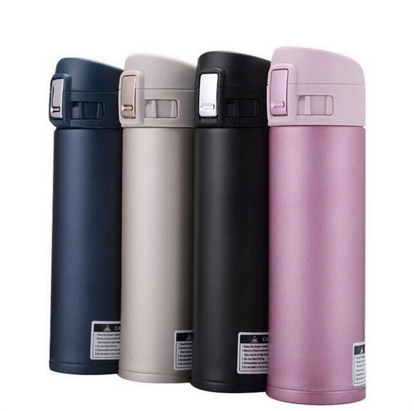 Fashion 4 Colors 500ml Stainless Steel Insulated Cup Coffee Tea Thermos Mug Thermal Bottle Thermocup Travel Drink Bottle