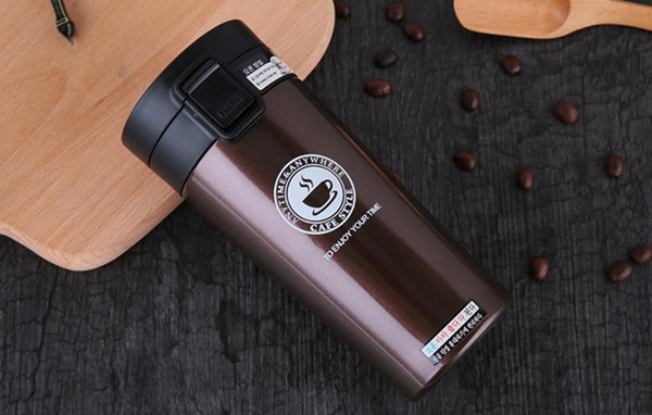 Authentic insulation mug fashion men and women portable students straight stainless steel vacuum coffee cups