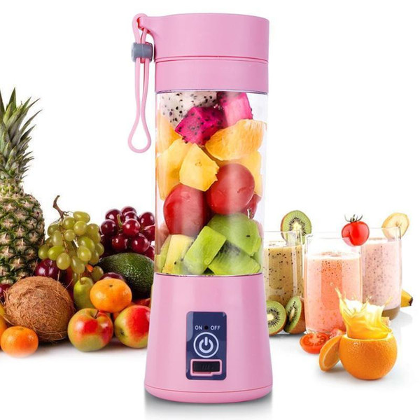 380ml Usb Rechargeable Portable Blender Mixer 6 Blades Juicer Juice Citrus Lemon Vegetable Fruit Smoothie Squeezers Dropshipping C19041803