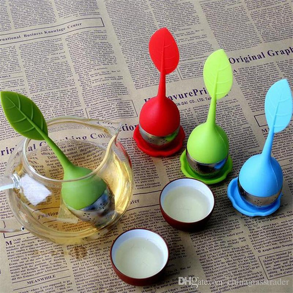 2017 Creative Silicone pu erh Tea Infuser Leaf Silicone Tea Infuser with Food Grade Make Tea Bag Filter Stainless Steel Strainers