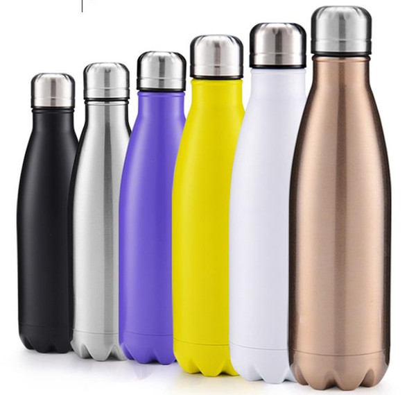 350ML 500ml 17oz Cola Shaped Bottle Insulated Double Wall Vacuum High-luminance Water Bottle Thermos Bottle Coke Cup Travel Mugs A106