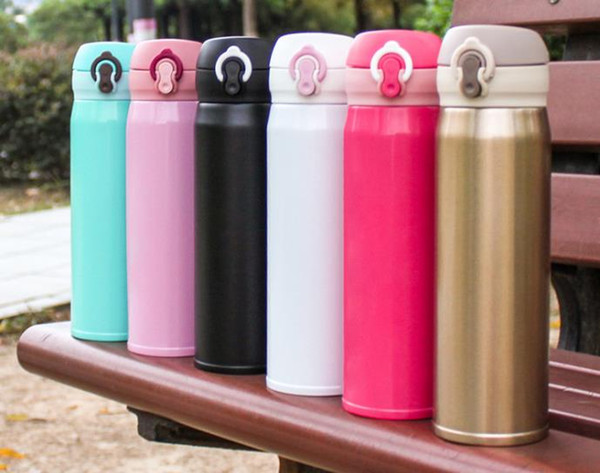 Water Bottle Sport Beer Cups 500ml 17oz Cola Shaped Bottle with Insulated Double Wall Vacuum High-luminance Portable Cup Travel Mugs A106