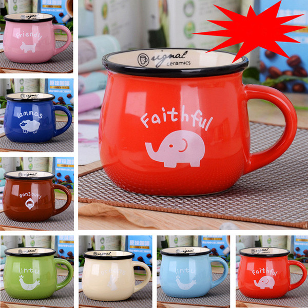 retail big belly mugs Multicolour Large ceramic zakka milk mug breakfast cup barley flake cup big belly cup A112