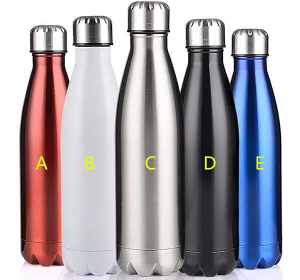 Sport Cups 350ML 500ml 17oz Cola Shaped Bottle Insulated Double Wall Vacuum High-luminance Water Bottle Coke Cup Travel Mugs A106