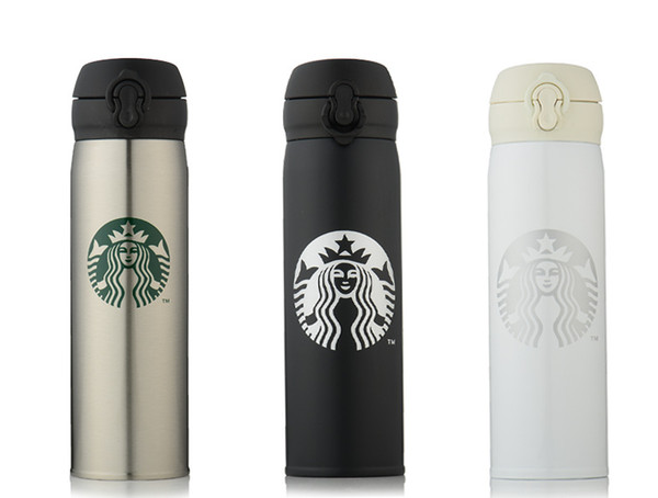 Drinkware 450ml 350ml Classical Starbucks Stainless Steel Mug Starbucks Sucker Cup Starbucks Coffee Cup Long Bottle Thermal Insulation Water