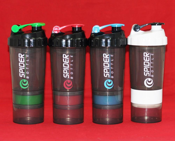 Promotion! Protein Powder Shakes Milkshake Mixing Bottle Sports Fitness Kettle Spider Protein Shaker Sports Water Bottle