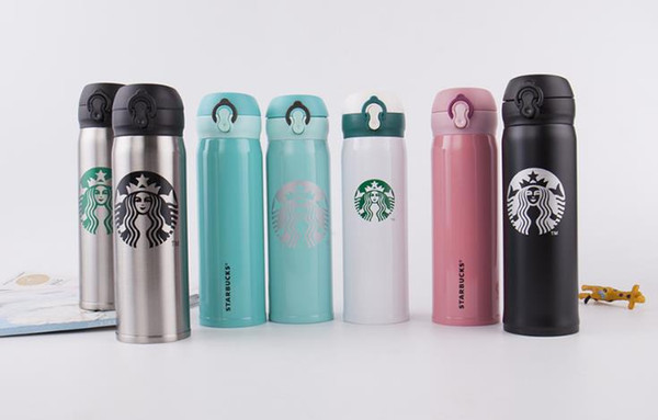 brand 450ml 350ml Classical Starbucks Stainless Steel Mug Starbucks Sucker Cup Starbucks Coffee Cup Long Bottle Thermal Insulation Water