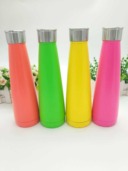 300ML 304 Stainless Steel Bottle Coke cup Beer Mug Creative Insulation double layer Vacuum Coffee Water sport bottle colorful Conical cup