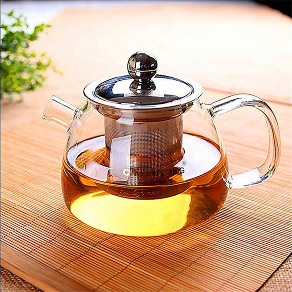 2018 creative Filter vacuum Kung Fu tea glasses cups Transparent Stainless steel filter bear high temperature cup wholesale free shipping