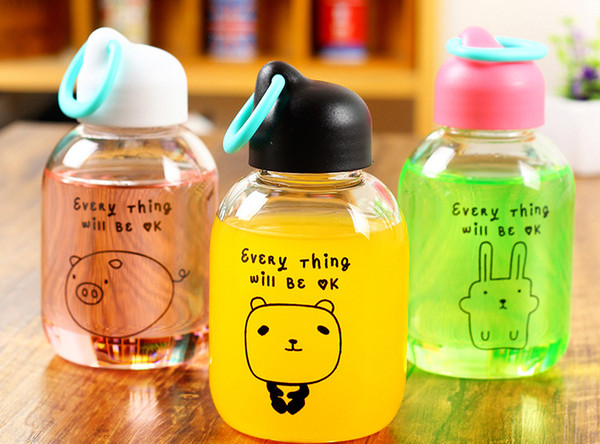 2018 cute 280ml cartoon Creative Breakproof Water Bottle cup mini water cup for child Start school gift customization coffee mugs wholesale