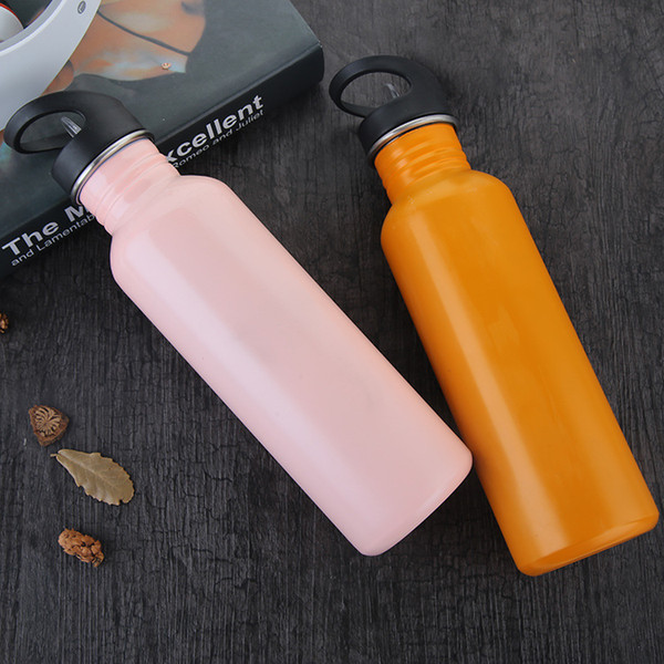 single layer 304 stainless steel sports kettle outdoor sports portable Vacuum cups car water cups wholesale free shipping 2018 wholesale