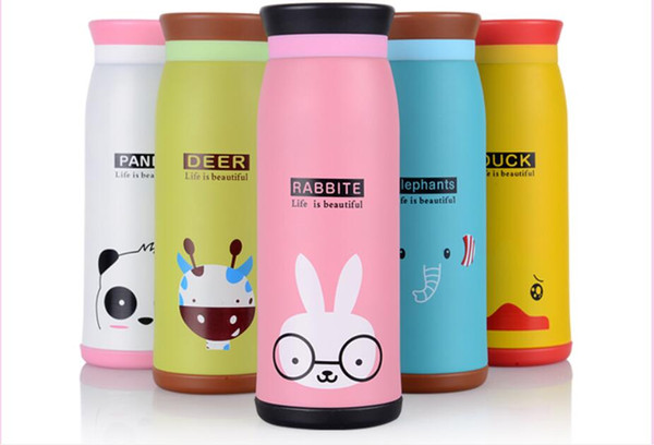 wholesale cute water Cups stainless steel cartoon series outdoor vacuum cups Travelling Mugs Tea Cupsto choose 260ml