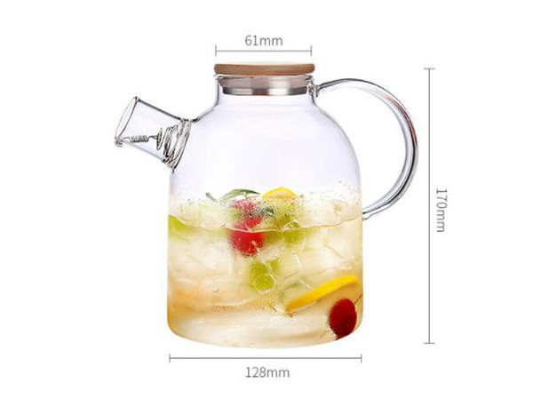 Large capacity 1500ML glass kettle Creative classical glass pot can be heated