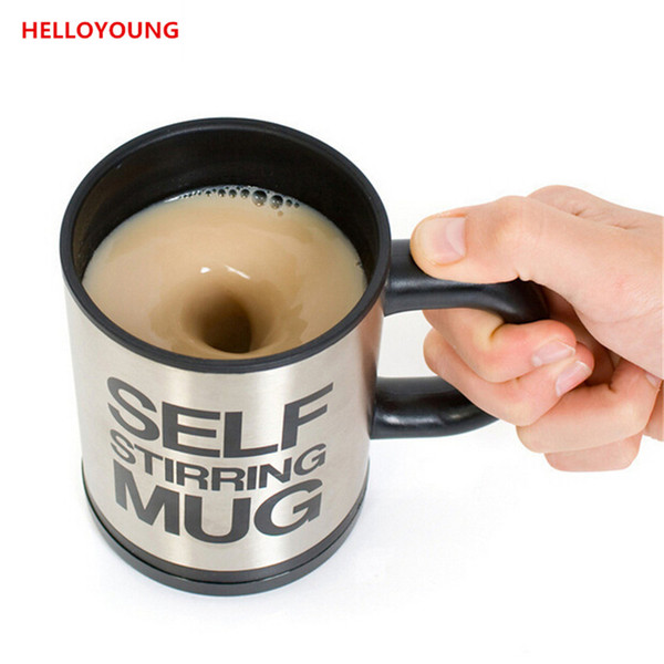 CJ021 350ml Automatic coffee mixing mug drinkware stainless steel coffee self stirring electic cooking tool tea cup